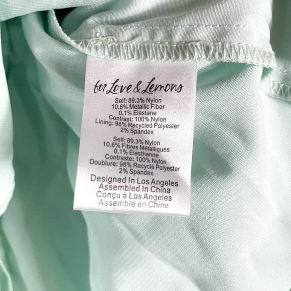 For Love & Lemons Bustier Hi Low Gown Blue‎ Tulle Tiered Strapless Dress Sz S - Picture 11 of 14